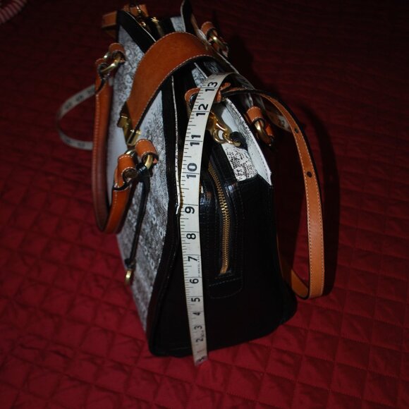 Brahmin Oxford Leather Satchel in Natural Bernini - Picture 9 of 12